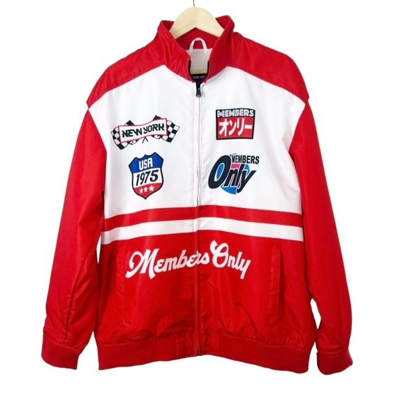 Members Only 1975 Racing Red Lightweight Sport Jacket LG NEW